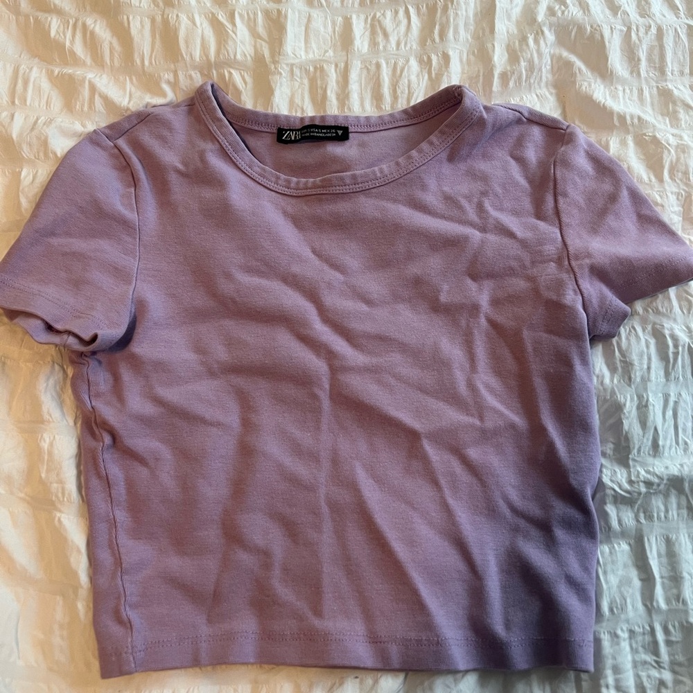Zara cropped t shirt